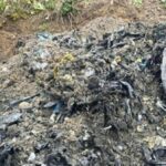 Odpady nielegalnie składowane w kopalni piasku