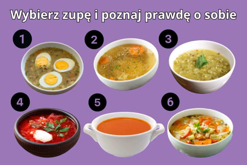 Psychotest, który zdradzi wiele o twojej osobowości. Która zupa jest twoją ulubioną?