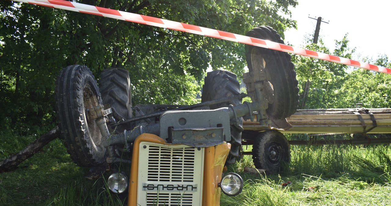 Tragiczny wypadek k. Limanowej. Zginął 65-letni traktorzysta