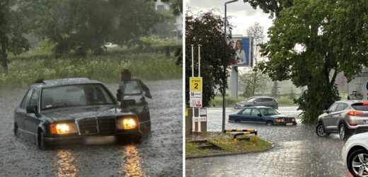 Ulewa z gradobiciem w Szczecinie [ZDJĘCIA I FILMY]