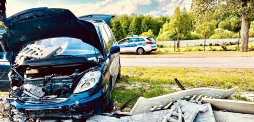 Kobieta zasnęła za kierownicą. Miała sporo szczęścia