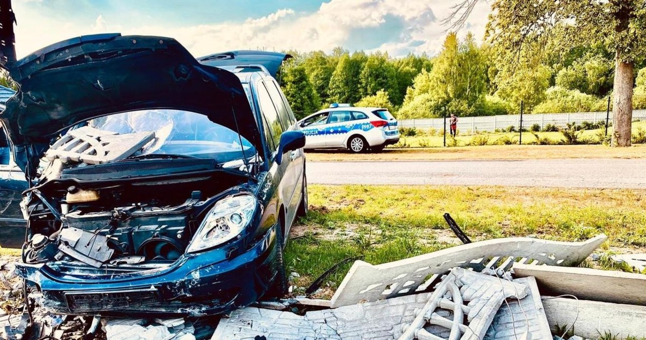 Kobieta zasnęła za kierownicą. Miała sporo szczęścia