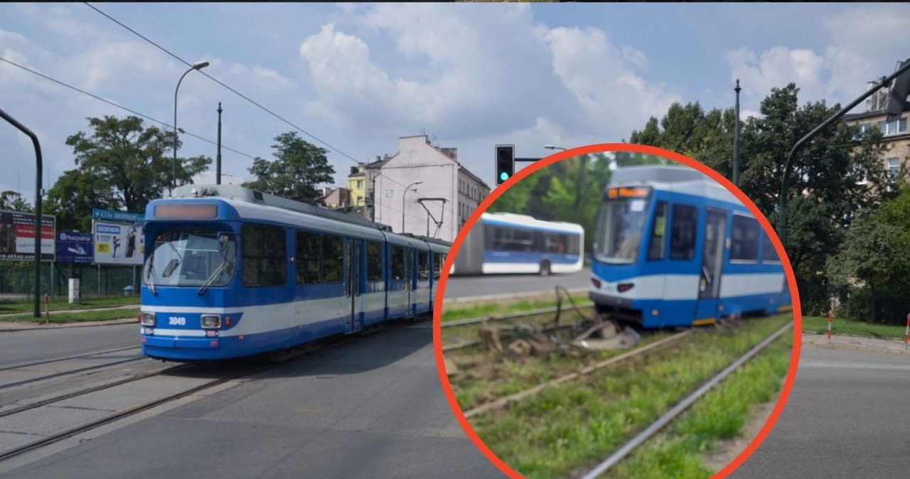W Krakowie wykoleił się tramwaj. Utrudnienia w Nowej Hucie