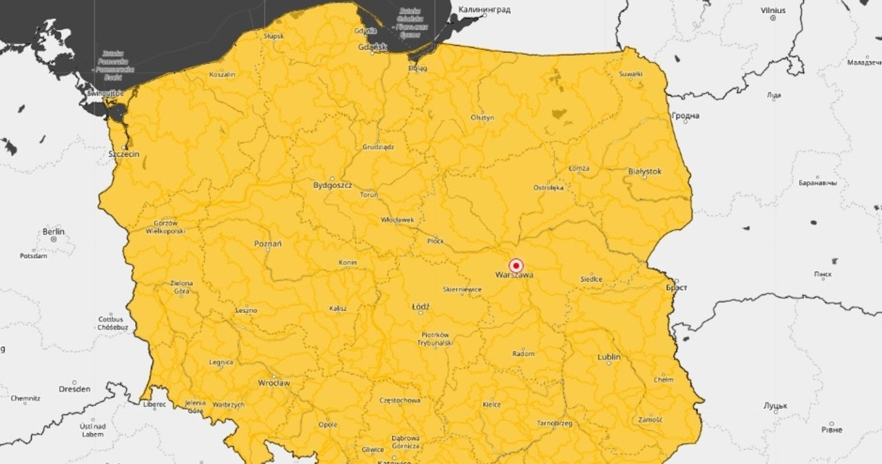 Polska na żółto. IMGW ostrzega przed burzami i wzrostami stanów wód