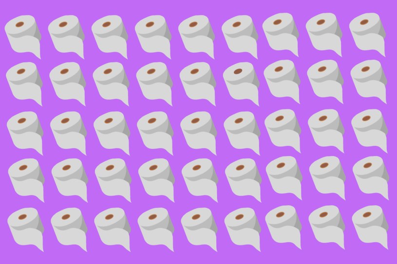 Test na spostrzegawczość: Która rolka papieru toaletowego różni się od pozostałych?