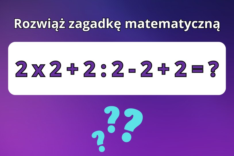 Zagadka matematyczna: Tylko 10% użytkowników rozwiąże ćwiczenie w 10 sekund