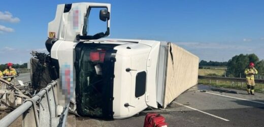 Zablokowana autostrada A2 w kierunku Poznania