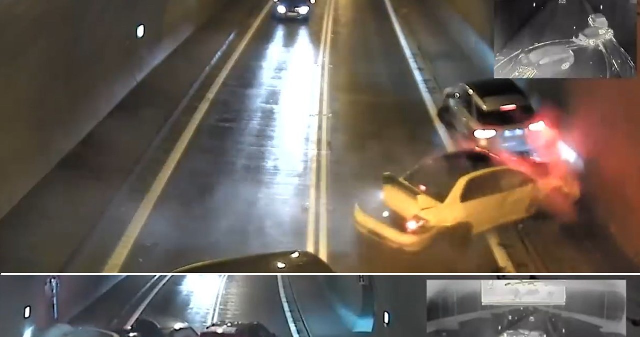Pędził 170 km/h w tunelu. Opublikowano wstrząsające nagranie