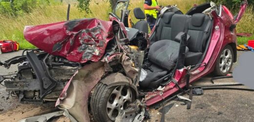Auto w strzępach. Tragedia po uderzeniu w drzewo