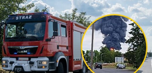 Wielki pożar składowiska odpadów w Łódzkiem. Sześć osób poszkodowanych