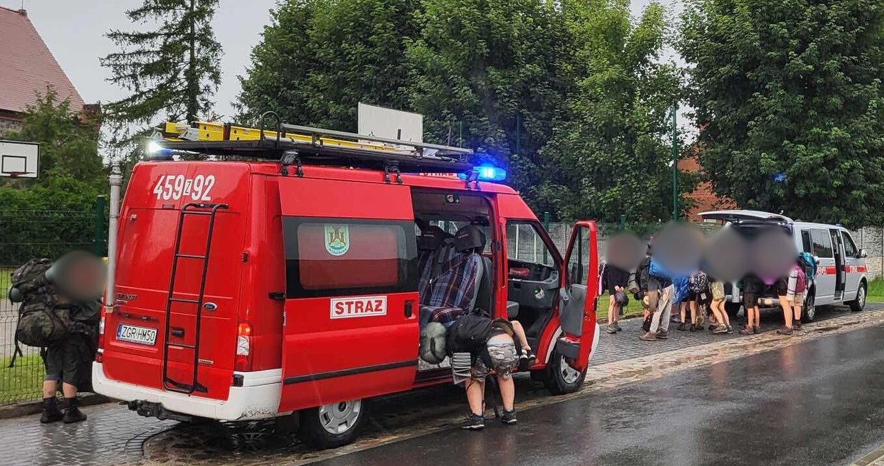 Ewakuacja obozu harcerskiego w Zachodniopomorskiem