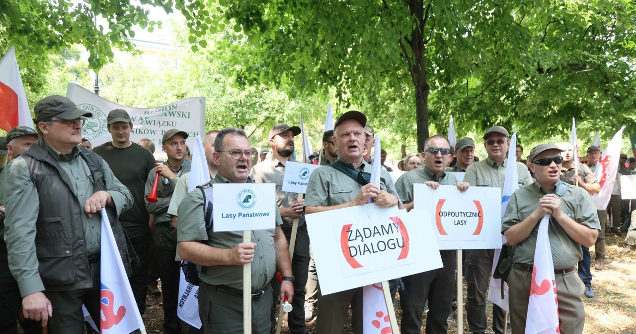 „Odpolitycznić lasy”. Protest leśników w Warszawie