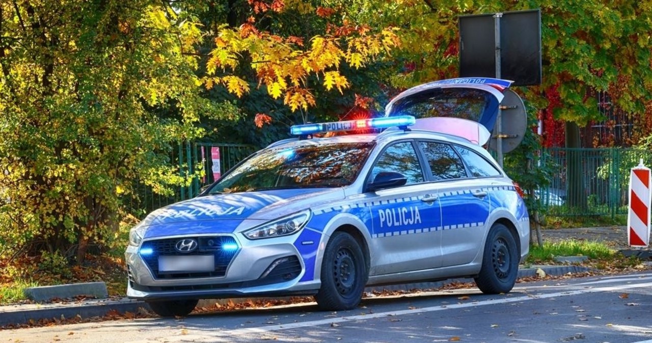 Wysyłał buziaki policjantom i wjechał rowerem w słup