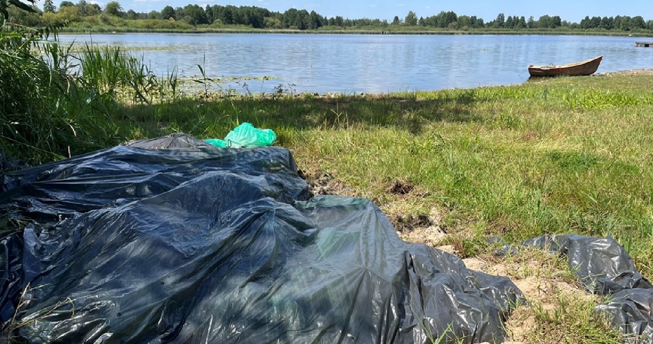 Tysiące martwych ryb w foliowych workach na plaży w Lubelskiem