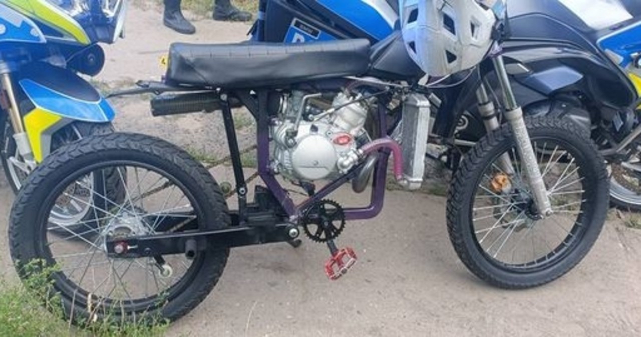 Gniezno: Ucieczka przed policją na motocyklu-samoróbce