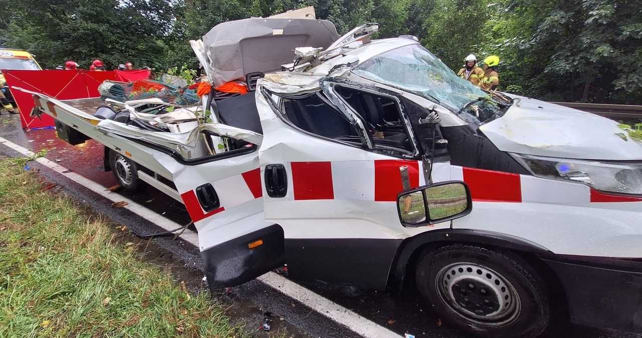 Drzewo spadło na przejeżdżające auto. Tragedia na Dolnym Śląsku