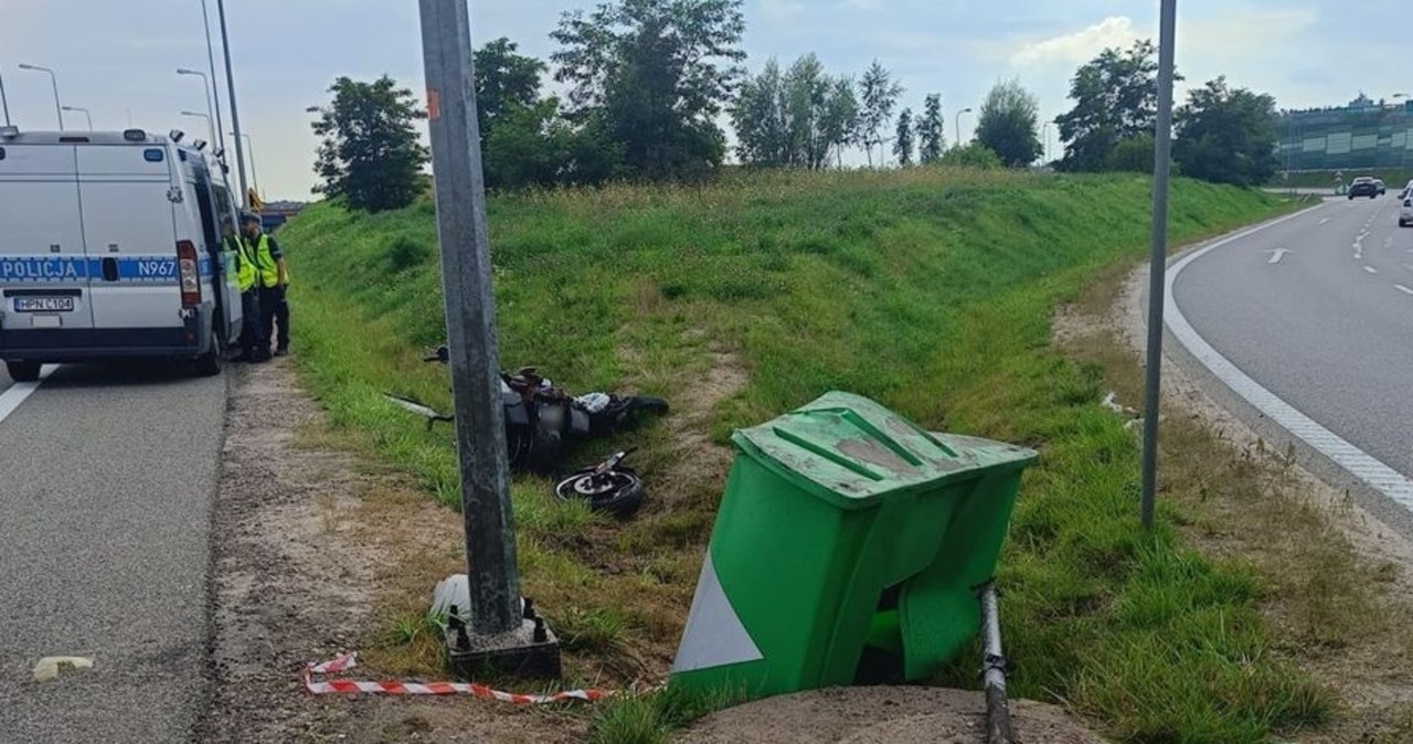 Motocyklista zginął na zjeździe z obwodnicy Trójmiasta