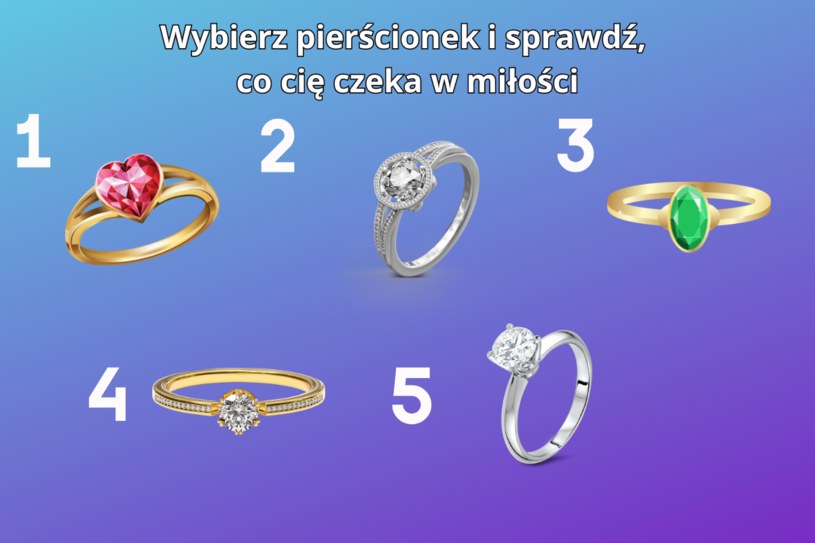 Psychotest: Wybierz pierścionek i poznaj przyszłość swojego życia miłosnego