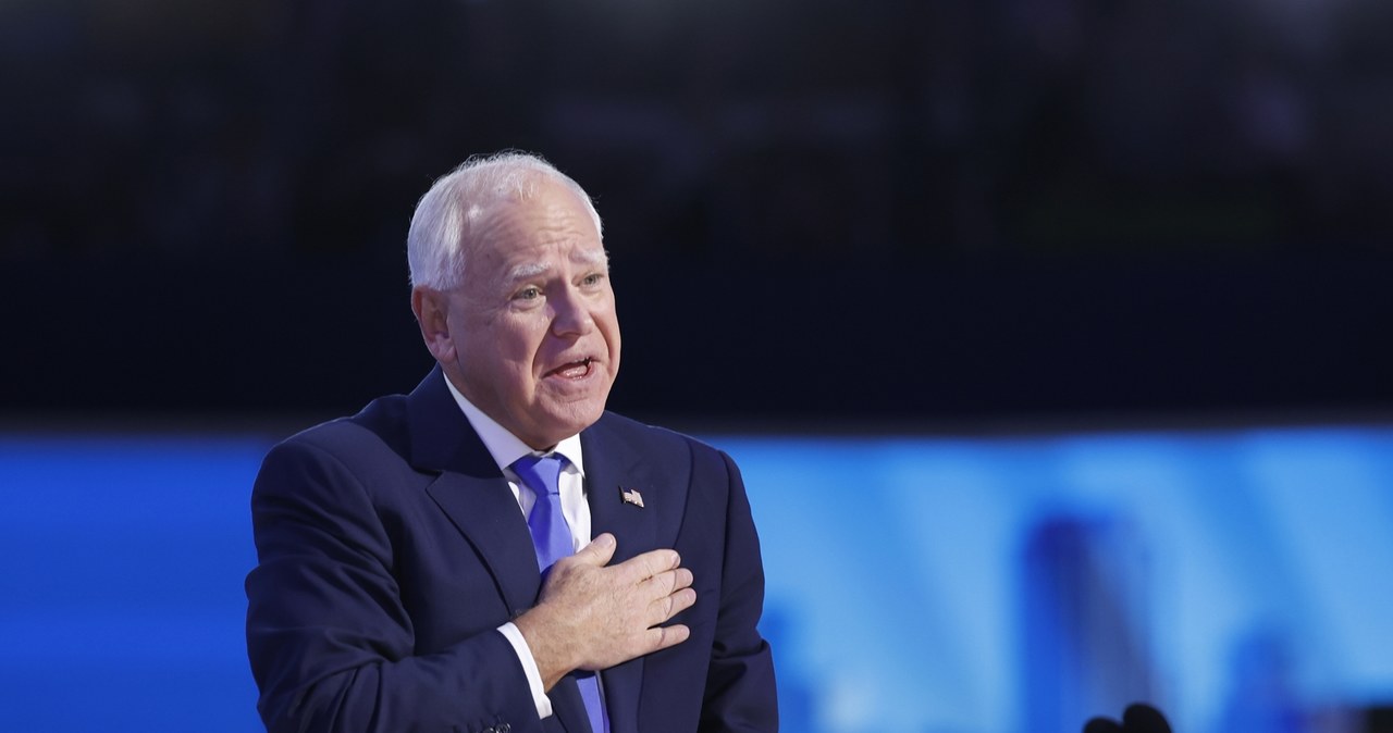 Tim Walz przyjął nominację Partii Demokratycznej na kandydata na wiceprezydenta