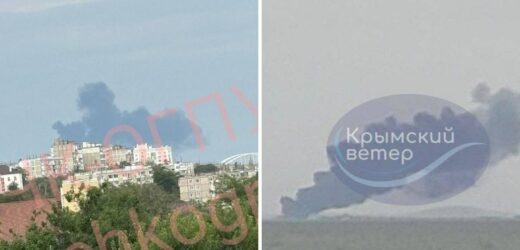Potężny pożar w Rosji. Media: Trafiony prom z paliwem