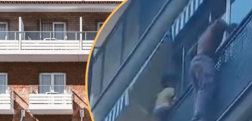 Sekundy od tragedii. Uratował 6-latka zwisającego z balustrady balkonu [WIDEO]
