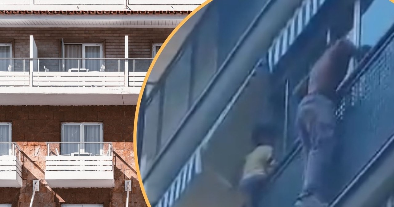 Sekundy od tragedii. Uratował 6-latka zwisającego z balustrady balkonu [WIDEO]