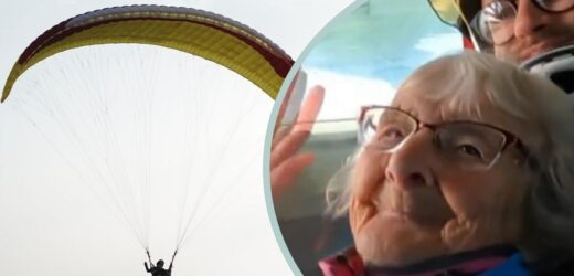 Udowadnia, że wiek to tylko liczba. 102-latka skoczyła ze spadochronem [WIDEO]