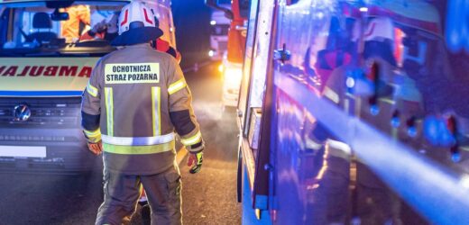 Pożar tartaku w Szczecinie. Spłonęło składowane na placu drewno