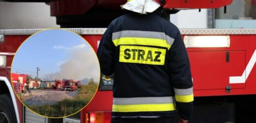 Kłęby dymu nad Krakowem. Palił się magazyn