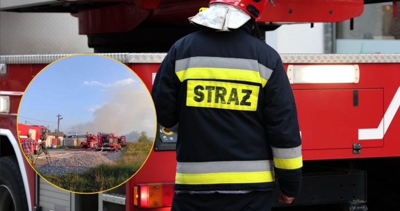 Kłęby dymu nad Krakowem. Palił się magazyn