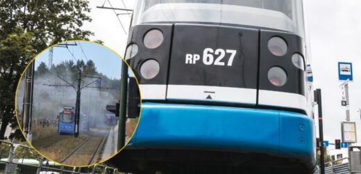 Pożar tramwaju w Krakowie. Pasażerowie zdążyli się ewakuować