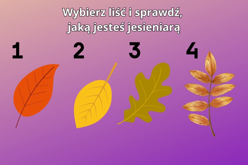 Psychotest: Jaką jesieniarą jesteś? Wybierz liść i poznaj prawdę na swój temat