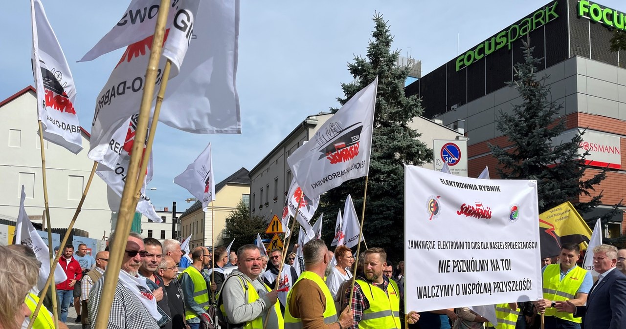 „To jest nokaut”. Protest pracowników Elektrowni Rybnik