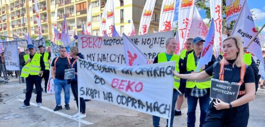 Pracownicy Beko protestują przez ambasadą Turcji