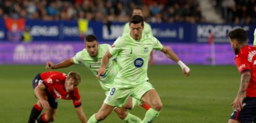 Barcelona pokonana w Pampelunie. Lewandowski bezradny
