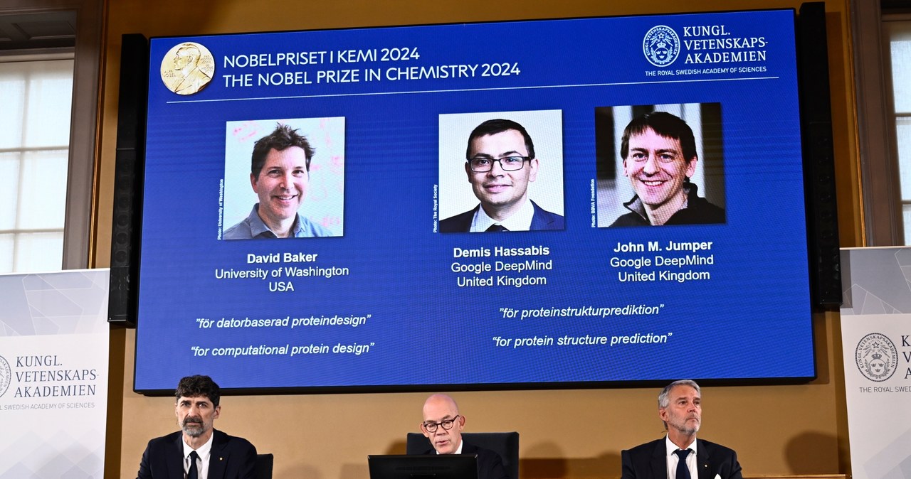 Nobel z chemii za projektowanie białek i przewidywanie ich kształtu