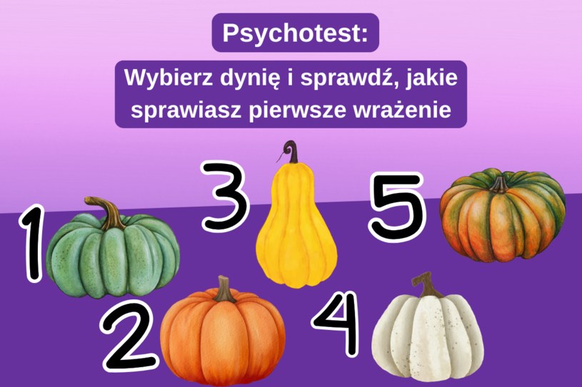 Psychotest: Wybierz dynię i sprawdź, jakie sprawiasz pierwsze wrażenie