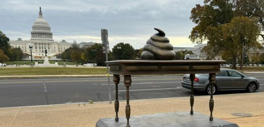 „Biurko Pelosi, a na nim wielka…”. Kontrowersyjna instalacja przed Kongresem USA