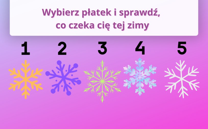 Psychotest: Co czeka cię tej zimy? Wybierz płatek i sprawdź to!