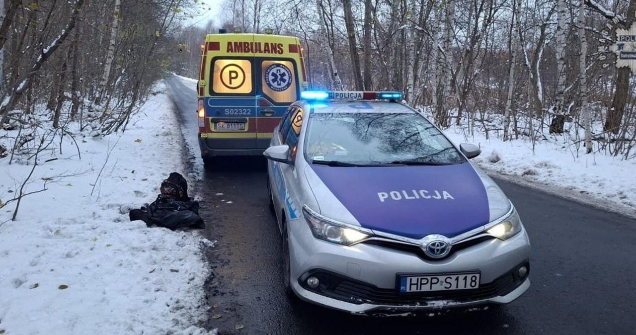 16-latek spadł z urwiska przy drodze. Spędził noc w zaspie śniegu