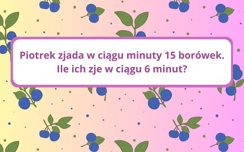 Zagadka matematyczna dla dzieci w podstawówce. Pobudź mózg do myślenia