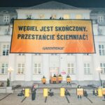 „Węgiel jest skończony”. Akcja Greenpeace Polska przy siedzibie resortu