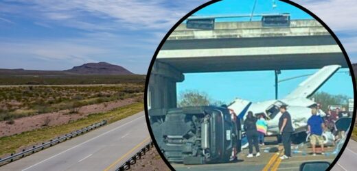 Samolot rozbił się na autostradzie. Maszyna złamała się na pół, są ranni