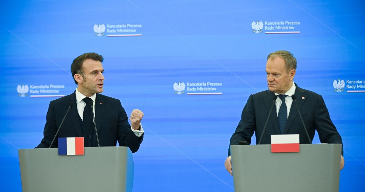 Macron przekonywał Tuska ws. wysłania 40 tys. żołnierzy na Ukrainę