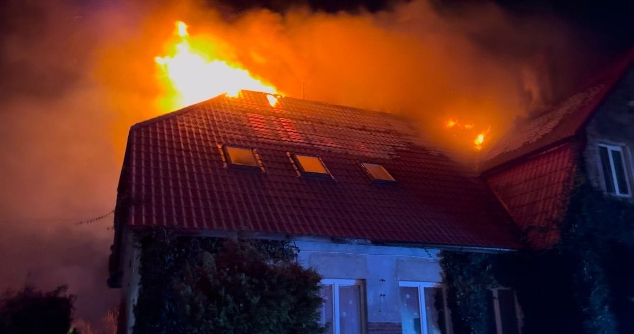 Pożar domu pod Poznaniem. Ewakuowało się 12 osób