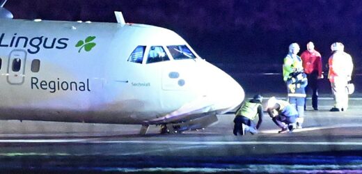 Walka z wiatrem i twarde lądowanie. Chwile grozy na lotnisku w Belfaście