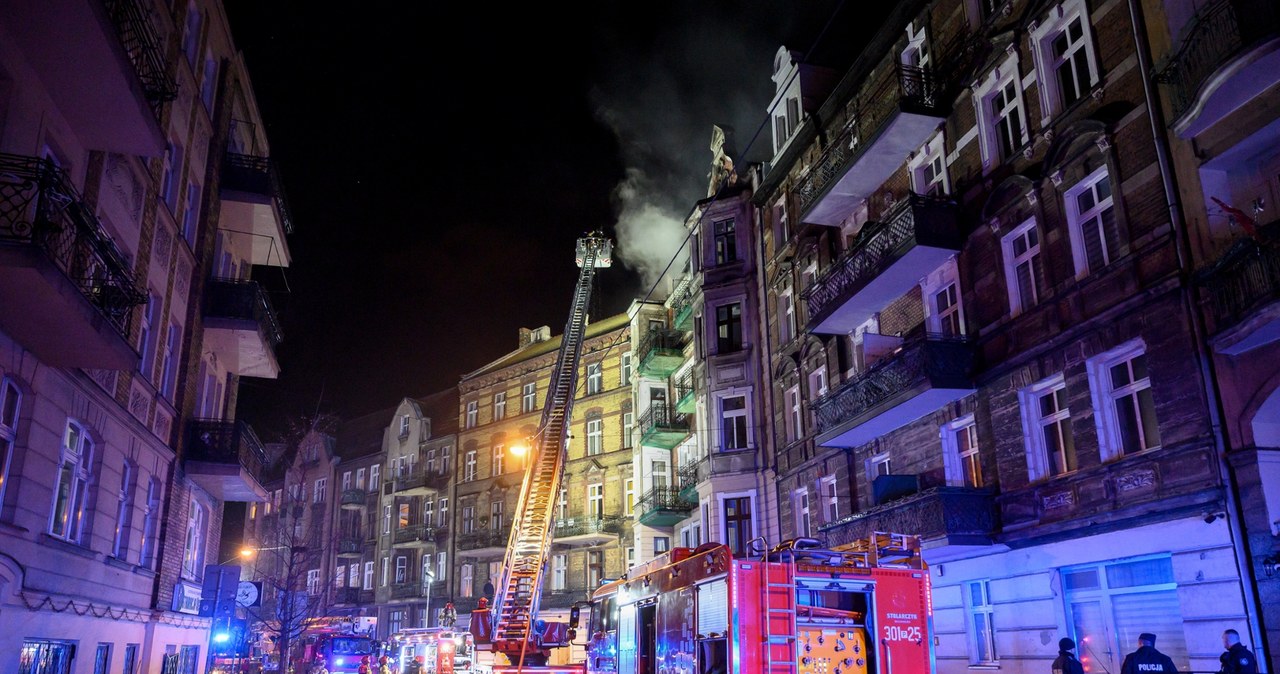 Pożar w centrum Poznania. Ewakuowano 10 osób