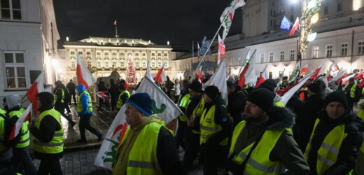 „Precz z zielonym ładem – zbrodniczym dla Polski układem”. Protest rolników w Warszawie