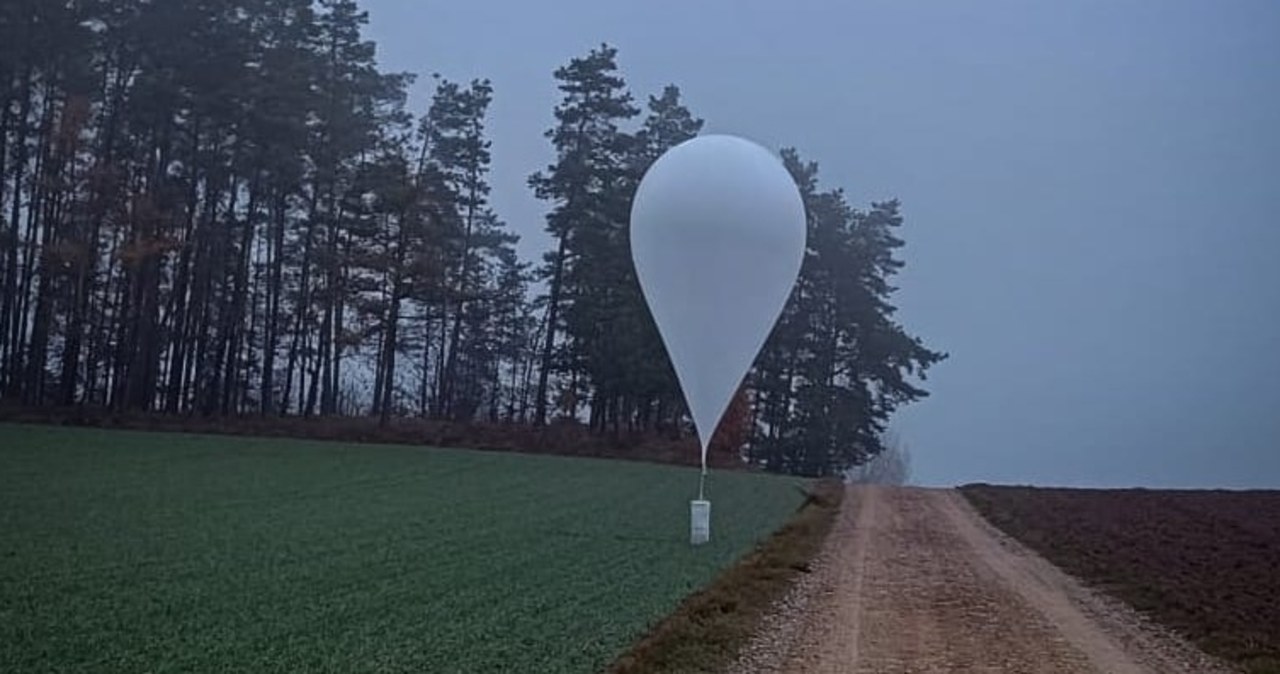 Balon meteorologiczny z Rosji znaleziony na Mazurach