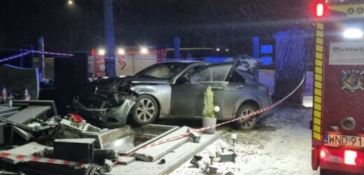 Wjechał mercedesem na cmentarz. Są zarzuty dla 41-latka
